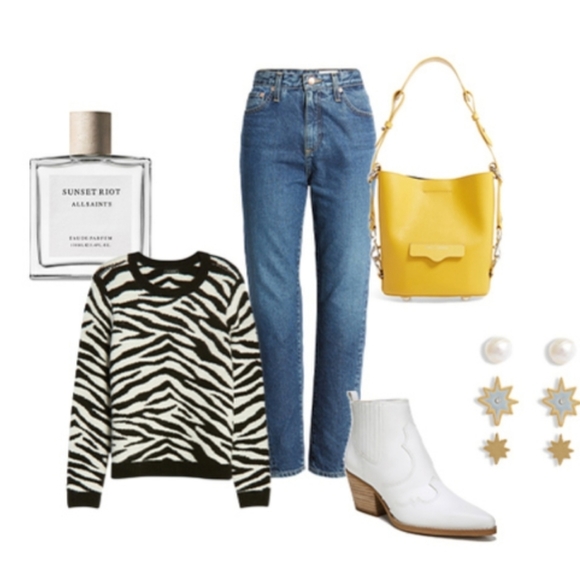 Edgy Chic Nine West Pointy Toe Studded Booties - Picture 8 of 8